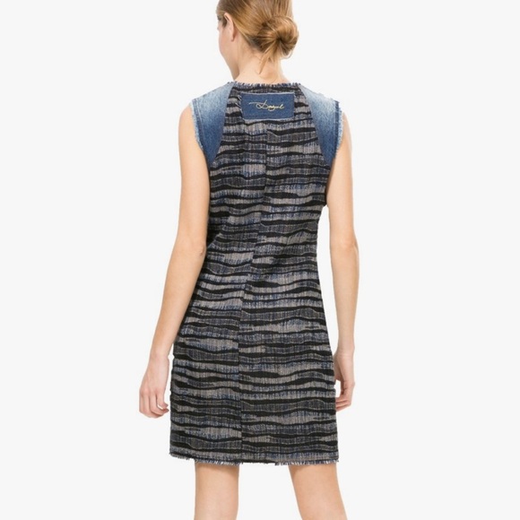 Desigual Vest Cherise Denim Medium Wash Mini Dress Side Zip Women’s EUR 38 US 8 - Picture 2 of 12